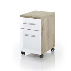 Garnero Arredamenti Arredo ufficio completo rovere bianco lucido antracite lucido Time 4 New