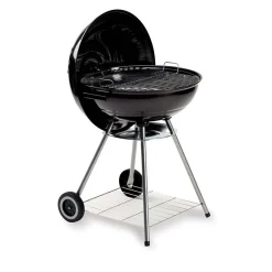 Garnero Arredamenti Barbecue a carbonella da giardino con ruote 45x73cm acciaio Cupola New