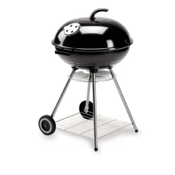 Garnero Arredamenti Barbecue da giardino a carbonella con ruote 56cm in acciaio Flat Sale