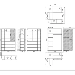 Garnero Arredamenti Cabina armadio 148x199h cm ad angolo rovere champagne beige Fabio Gihome® Sale