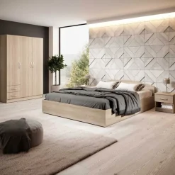 Garnero Arredamenti Camera completa con letto contenitore alla francese Tropea Rovere Best