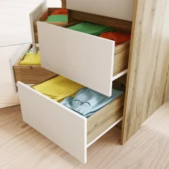 Garnero Arredamenti Camera da letto completa matrimoniale quercia bianco opaco Volga Outlet