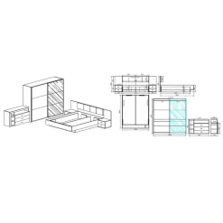 Garnero Arredamenti Camera da letto completa matrimoniale legno vecchio antico nero Lubiana Sale