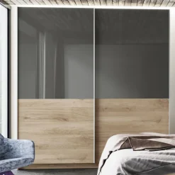 Garnero Arredamenti Camera da letto completa matrimoniale rovere antracite lucido Senna Online