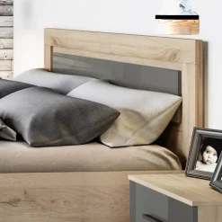 Garnero Arredamenti Camera da letto completa matrimoniale rovere antracite lucido Senna Online