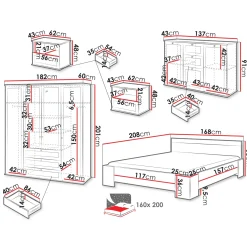 Garnero Arredamenti Camera da letto completa matrimoniale bianco rovere Relaxio Sale