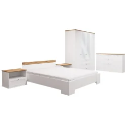 Garnero Arredamenti Camera da letto completa matrimoniale bianco rovere Relaxio Sale