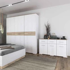 Garnero Arredamenti Camera da letto completa matrimoniale pino bianco rovere sonoma Dublino Best