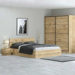 Garnero Arredamenti Camera da letto completa matrimoniale moderna quercia Tamika Online
