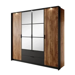 Garnero Arredamenti Camera da letto completa matrimoniale moderna quercia nero Smooty Online