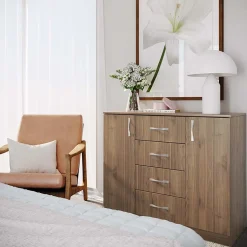 Garnero Arredamenti Camera da letto moderna completa matrimoniale Camilla 2 Noce