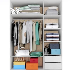 Garnero Arredamenti Camera da letto moderna completa matrimoniale pino bianco Angara New