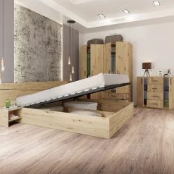 Garnero Arredamenti Camera da letto moderna completa matrimoniale Camilla 2 Rovere Rustico Hot