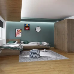 Garnero Arredamenti Camera doppio letto completa moderna Malcom Noce Outlet