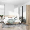 Garnero Arredamenti Camera letto completa matrimoniale rovere sonoma bianco lucido Panama Sale