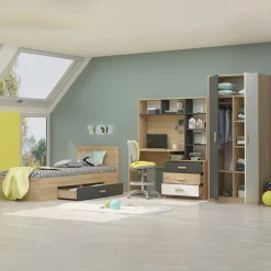 Garnero Arredamenti Cameretta completa per bambini rovere antracite bianco Chiaretto