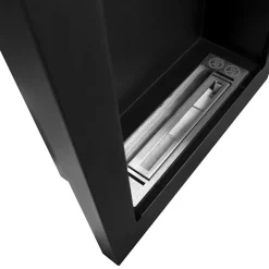 Garnero Arredamenti Caminetto 39x61h cm bioetanolo da parete acciaio nero Bernina Best