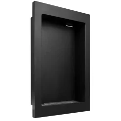 Garnero Arredamenti Caminetto 39x61h cm bioetanolo da parete acciaio nero Bernina Best