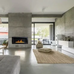 Garnero Arredamenti Caminetto 90x40h cm bioetanolo con vetro Albert Gihome® Nero Opaco Outlet