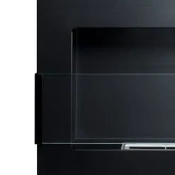 Garnero Arredamenti Caminetto 90x40h cm bioetanolo con vetro Albert Gihome® Nero Opaco Outlet