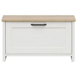 Garnero Arredamenti Cassapanca scarpiera 85x49h cm 1 anta bianco frassinato Lars New