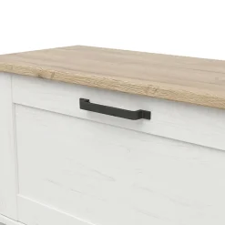 Garnero Arredamenti Cassapanca scarpiera 85x49h cm 1 anta bianco frassinato Lars New