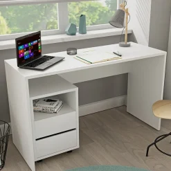 Garnero Arredamenti Cassettiera ufficio 40x62h cm 2 cassetti bianco Callum Bianco Opaco Best