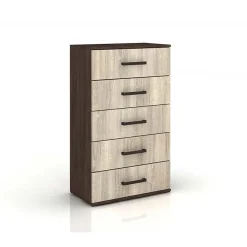 Garnero Arredamenti Cassettiera ufficio 60x106h cm 5 cassetti rovere wengè Time J Discount