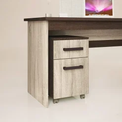 Garnero Arredamenti Cassettiera ufficio 35x59h cm con ruote rovere wengé Time O Noce - Rovere