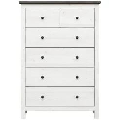 Garnero Arredamenti Cassettiera 101x145 hcm 2 ante 2 cassetti arte povera bianco frassinato grafite Holga Bianco Frassinato - Grafite Hot