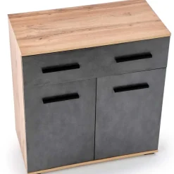 Garnero Arredamenti Cassettiera 77x82h 4 cassetti 1 anta cm rovere grigio Viki Grigio - Rovere Rustico