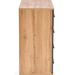 Garnero Arredamenti Cassettiera 77x82h 4 cassetti 1 anta cm rovere grigio Viki Grigio - Rovere Rustico