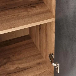 Garnero Arredamenti Cassettiera 77x82h 4 cassetti 1 anta cm rovere grigio Viki Grigio - Rovere Rustico