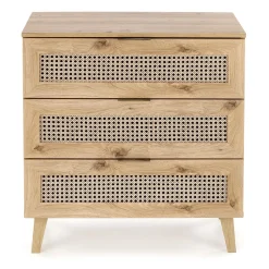 Garnero Arredamenti Cassettiera 80x85h cm 3 cassetti moderna rovere Sombra