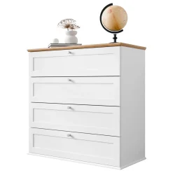 Garnero Arredamenti Cassettiera 92x91h cm 4 cassetti bianco rovere Relaxio