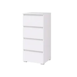Garnero Arredamenti Cassettiera 45x97h cm 4 cassetti moderna bianco opaco Nora Gihome® Hot