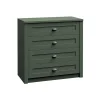 Garnero Arredamenti Cassettiera 88x88h cm 4 cassetti verde Provenza Discount