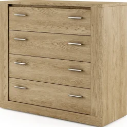 Garnero Arredamenti Cassettiera 100x90h cm 4 cassetti Ombra Rovere Best