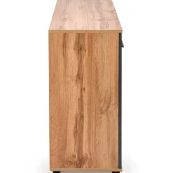 Garnero Arredamenti Cassettiera 116x82h cm 4 cassetti 2 ante rovere grigio Viki Grigio - Rovere Rustico Discount