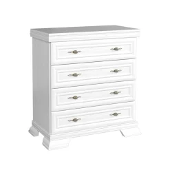 Garnero Arredamenti Cassettiera 88x97h cm 4 cassetti shabby Kelly Bianco Frassinato Clearance