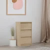 Garnero Arredamenti Cassettiera 47x87h cm 3 cassetti moderna rovere Funny New