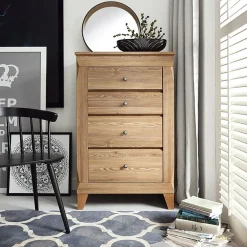 Garnero Arredamenti Cassettiera 72x116h cm 4 cassetti rovere scuro Lucca Hot