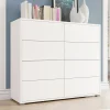 Garnero Arredamenti Cassettiera 120x93h cm 8 cassetti moderna bianco Eindhoven