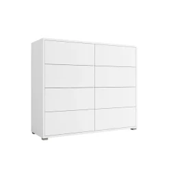 Garnero Arredamenti Cassettiera 120x93h cm 8 cassetti moderna bianco Eindhoven