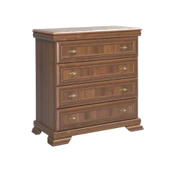 Garnero Arredamenti Cassettiera 88x97h cm 4 cassetti arte povera quercia Kelly Noce Online