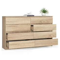 Garnero Arredamenti Cassettiera 160x100h cm moderna 8 cassetti Living Rovere Discount