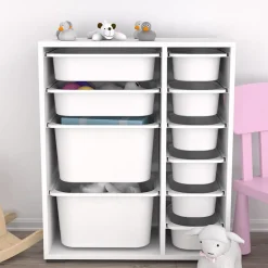 Garnero Arredamenti Cassettiera 70x81h cm portagiochi bianco opaco Fast Patton Clearance