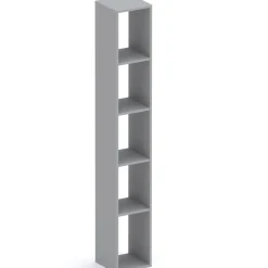 Garnero Arredamenti Colonna a terra 28x186h cm 5 vani libreria Sunset Grigio scuro