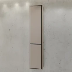 Garnero Arredamenti Colonna bagno sospesa 35x172h cm 2 ante nero Linda Tortora Outlet