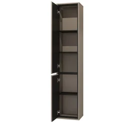 Garnero Arredamenti Colonna bagno sospesa 35x172h cm 2 ante nero Linda Tortora Outlet